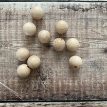 Load image into Gallery viewer, Bead - round wooden bead in beech, 2 cm diameter - packs of 10/25