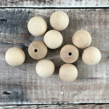 Load image into Gallery viewer, Bead - round wooden bead in beech, 3 cm / 30 mm diameter