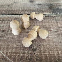 Load image into Gallery viewer, 41mm wooden mushrooms
