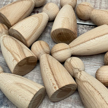 Load image into Gallery viewer, Limited edition UK made 9.4 cm tall figure in solid beech with strong wood grain