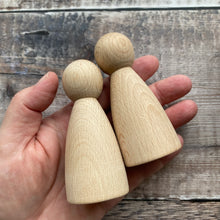 Load image into Gallery viewer, Person holding 94mm wooden figures