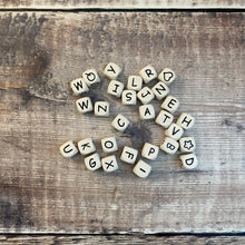 Load image into Gallery viewer, Cube shape bead alphabet - 28 beads - one set only in white