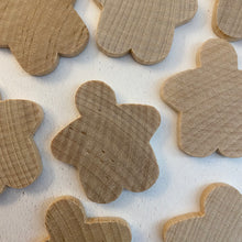Load image into Gallery viewer, Gingerbread / snowman / ploofy star wood cutout - 4.5cm - pack of 10