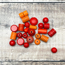 Load image into Gallery viewer, Red and orange beads(small pack)