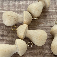 Load image into Gallery viewer, Mushroom / toadstool hanging decorations - 4cm small - pack of 5
