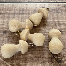 Load image into Gallery viewer, Mushroom / toadstool hanging decorations - 4cm small - pack of 5