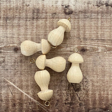 Load image into Gallery viewer, Mushroom / toadstool hanging decorations - 4cm small - pack of 5