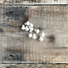 Load image into Gallery viewer, Compressed paper mushrooms / toadstools 1.2 cm diameter - spun cotton / paper shapes