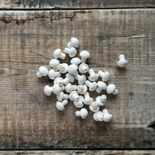 Load image into Gallery viewer, Compressed paper mushrooms / toadstools 1.2 cm diameter - spun cotton / paper shapes