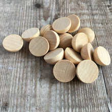 Load image into Gallery viewer, Hemisphere - solid wooden half round / half ball / split ball shape - 1.5 cm diameter