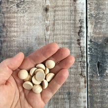 Load image into Gallery viewer, Hemisphere - solid wooden half round / half ball / split ball shape - 1.5 cm diameter