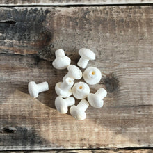 Load image into Gallery viewer, Compressed paper mushrooms 2 cm diameter - spun cotton fungi