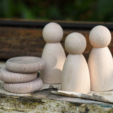 Load image into Gallery viewer, Wheel - wooden wheel 4 cm / 40 mm diameter - with rounded edge / rim