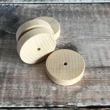 Load image into Gallery viewer, Wheel - wooden wheel 4 cm / 40 mm diameter - with flat edge / rim
