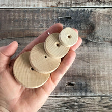 Load image into Gallery viewer, Wheel - wooden wheel 4 cm / 40 mm diameter - with flat edge / rim