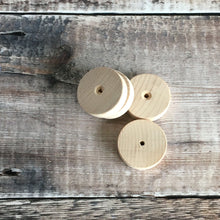 Load image into Gallery viewer, Wheel - wooden wheel 4 cm / 40 mm diameter - with flat edge / rim