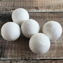 Load image into Gallery viewer, Compressed paper balls 5 cm diameter - white spun cotton / paper wadding shapes
