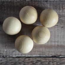 Load image into Gallery viewer, Ball - pack of three solid wooden balls - 5cm diameter