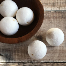 Load image into Gallery viewer, Compressed paper balls 5 cm diameter - white spun cotton / paper wadding shapes