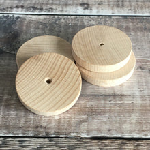 Load image into Gallery viewer, Wheel - wooden wheel 6 cm / 60 mm diameter - with flat edge / rim