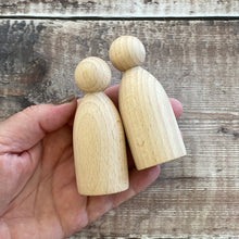 Load image into Gallery viewer, 9cm peg dolls in beech