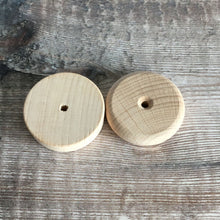 Load image into Gallery viewer, Wheel - wooden wheel 4 cm / 40 mm diameter - with flat edge / rim