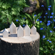 Load image into Gallery viewer, Six house shapes with hanging ring