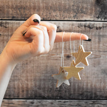 Load image into Gallery viewer, Star decoration with hanging hole - 3.8cm - pack of 5