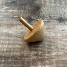 Load image into Gallery viewer, Small wooden spinning top
