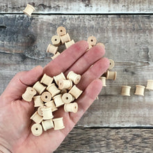 Load image into Gallery viewer, Bead - tiny wooden cotton reel / spool