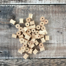 Load image into Gallery viewer, Bead - tiny wooden cotton reel / spool