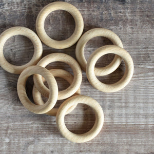 Curtain rings - wooden