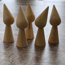 Load image into Gallery viewer, 7cm tall wooden elf/gnome shapes