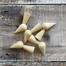 Load image into Gallery viewer, 7cm tall wooden gnomes