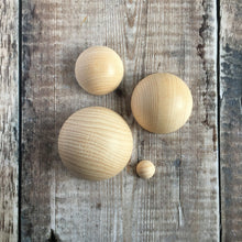 Load image into Gallery viewer, Hemisphere - solid wooden half round / half ball / split ball shape - 1.5 cm diameter