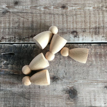 Load image into Gallery viewer, Rounded body figures - 4.8 cm tall, solid beech, EU made