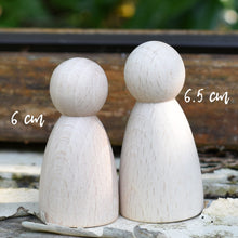 Load image into Gallery viewer, Rounded body figures - 6.5cm tall in FSC beech