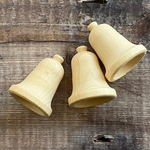 Three wooden bells - detail