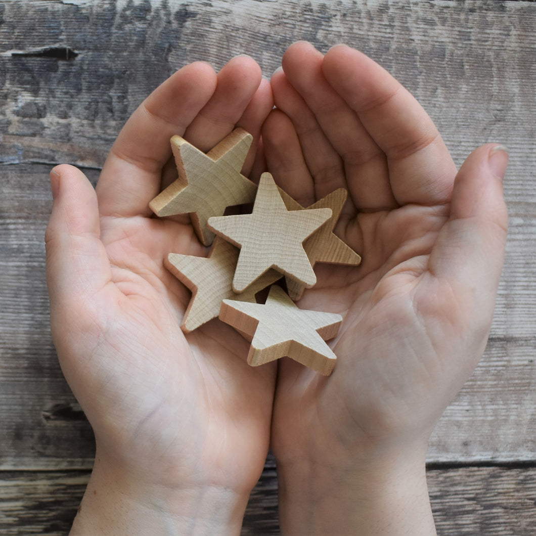Star - 38mm solid stamp-cut five point stars