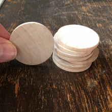 Load image into Gallery viewer, Disc - wooden circle / coin / counter - 3.8cm diameter