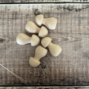 41mm wooden mushrooms flatlay