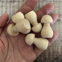 Load image into Gallery viewer, 41mm wooden mushrooms
