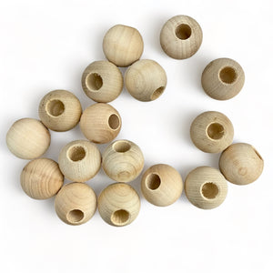 25 pack small dowel cap seconds - 25mm mm diameter, 10mm half-drilled hole