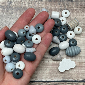 Grey beads – scale