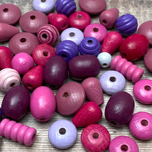 Load image into Gallery viewer, Pink and purple beads – detail
