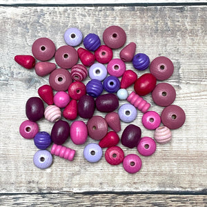 Pink and purple beads