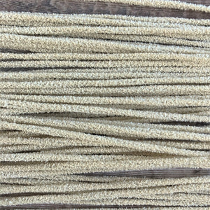 Unbleached cotton chenille pipe cleaners
