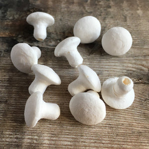 Spun cotton mushrooms / toadstools for crafts