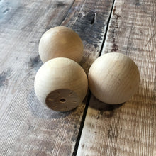 Load image into Gallery viewer, Ball door handle / wooden drawer knob - 4.3 cm / 1 3/4&quot; diameter
