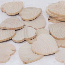 Load image into Gallery viewer, Hearts - 25-pack of 5cm wooden hearts - seconds
